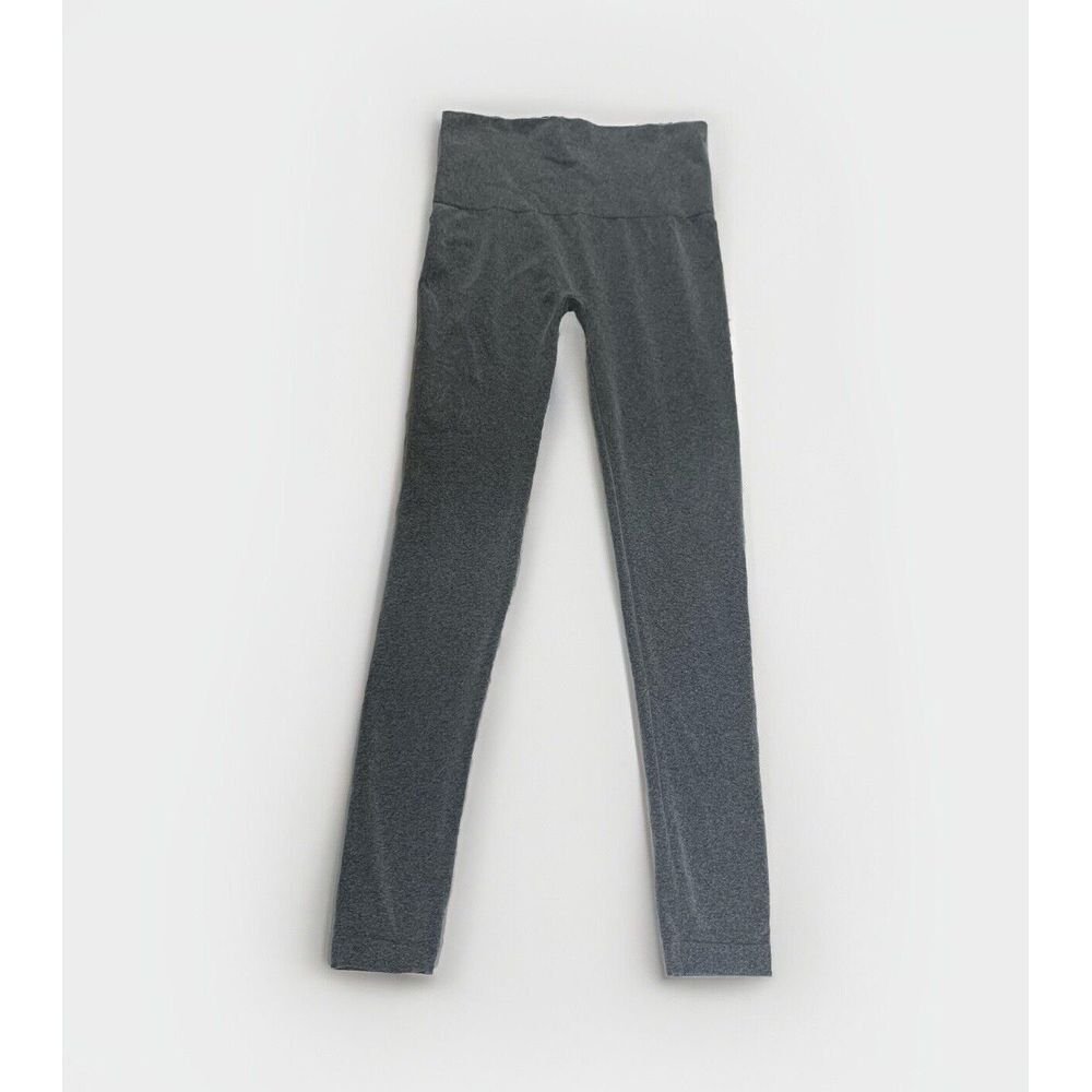 Spanx Women's Pull On Leggings Medium Gray Elastic Waist Wide Band Tummy Control